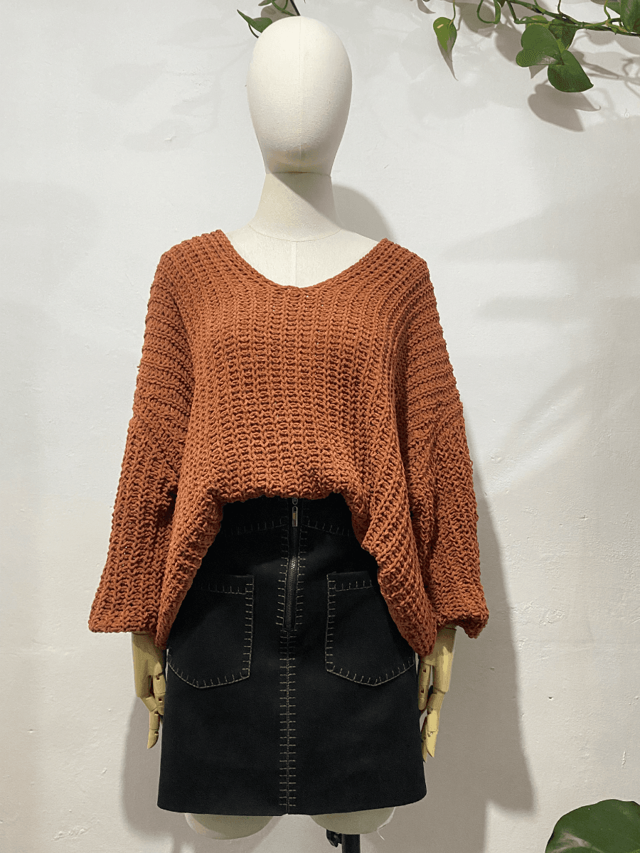 Suéter terracota · Naranja terracota