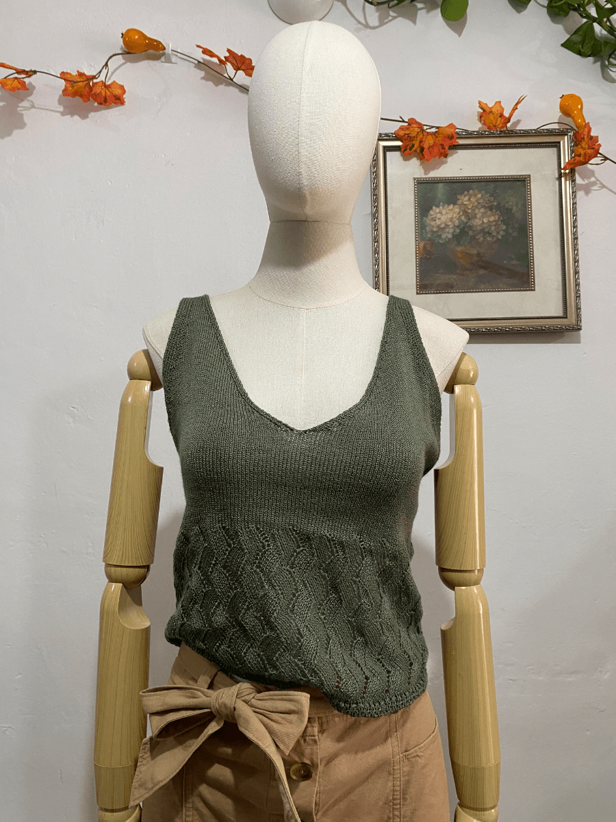 Top de punto verde militar
