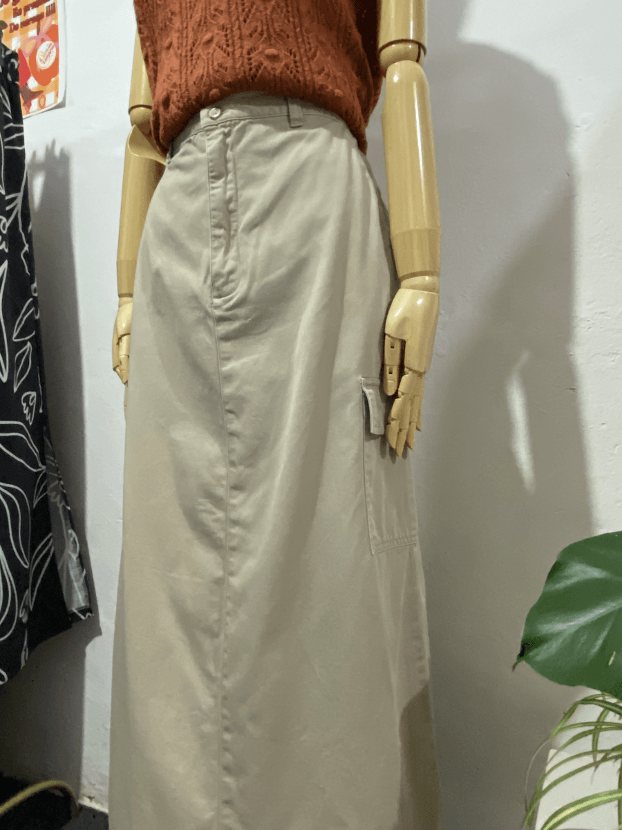 Falda cargo beige