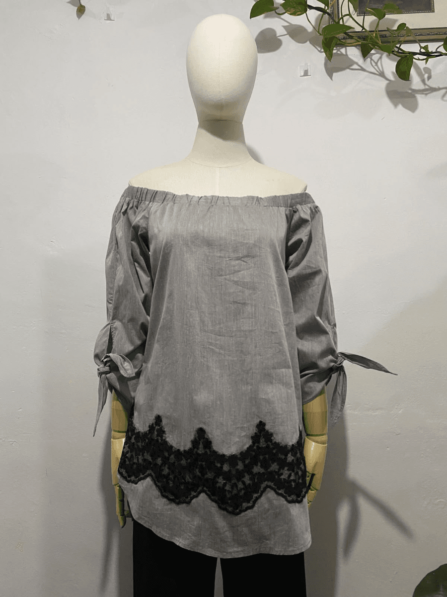Blusa halter gris