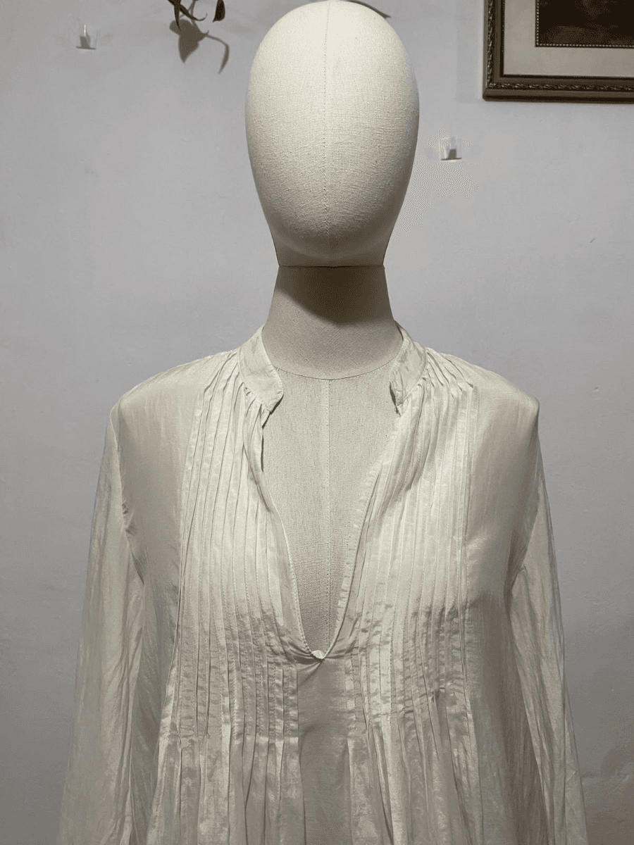 Blusa blanca manga larga