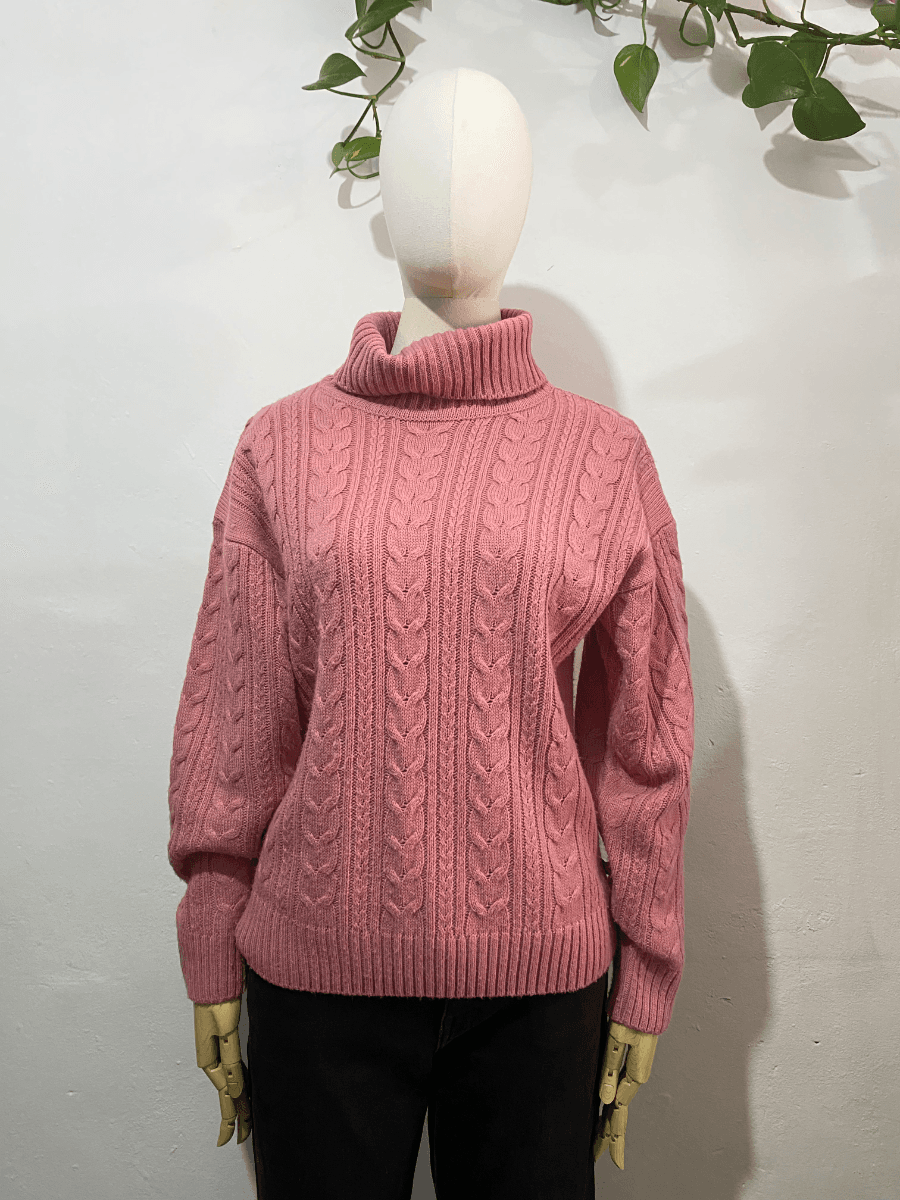 Suéter corto rosa