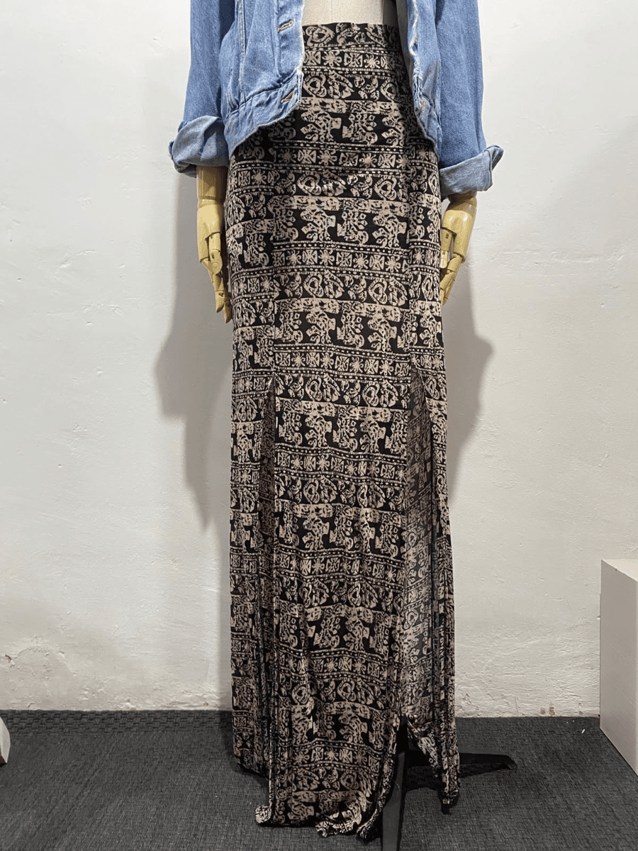 Falda larga estampado tribal