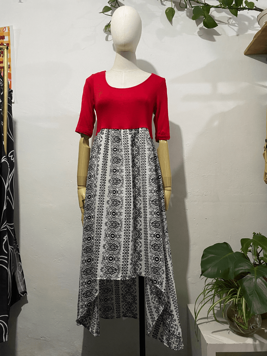 Vestido largo multicolor