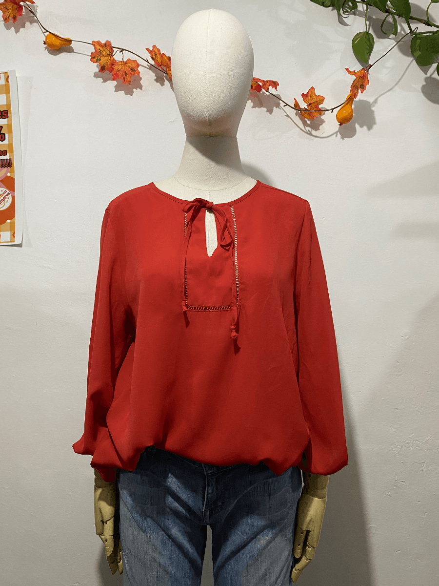 Blusa naranja manga 3/4 · Naranja