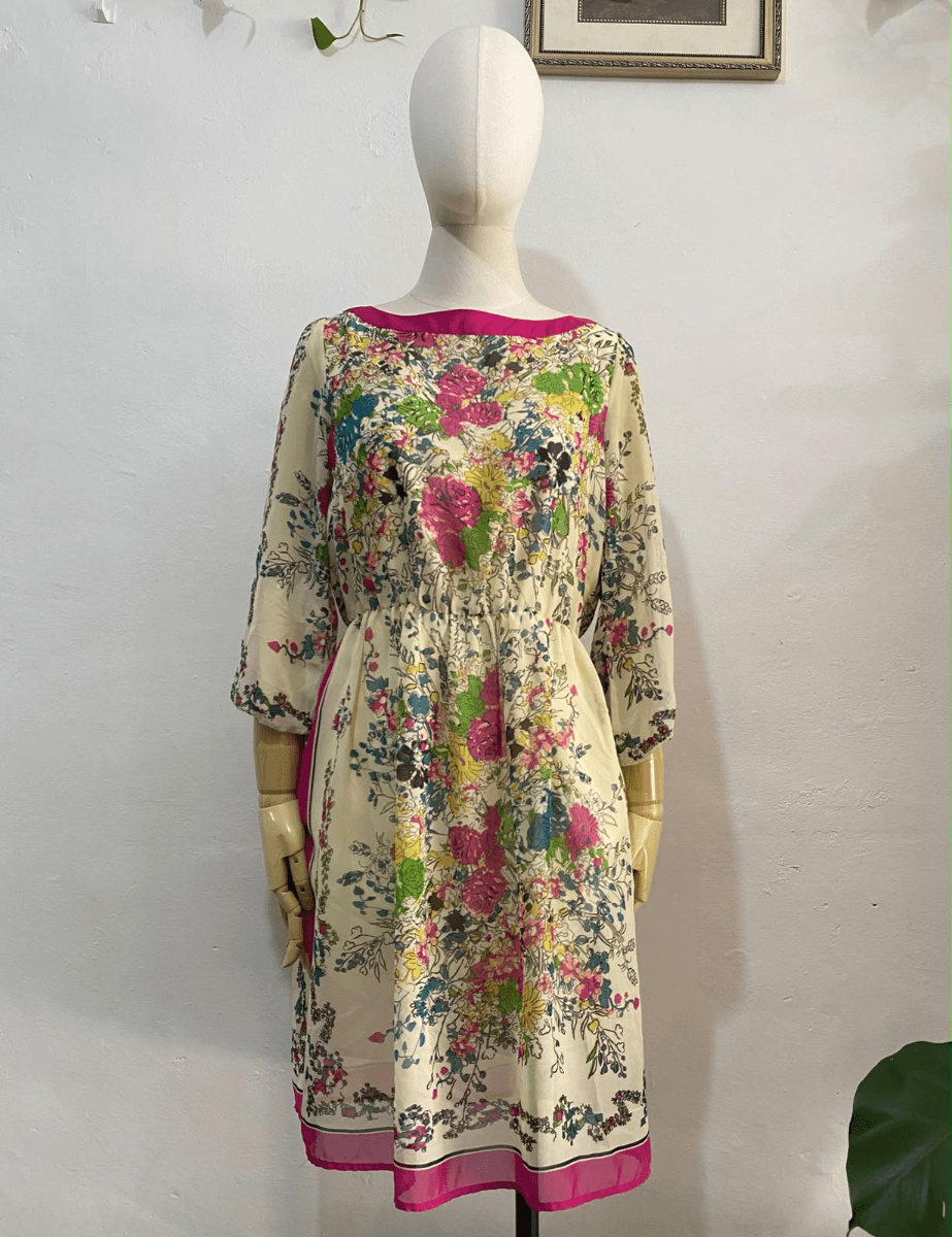 Vestido estampado flores