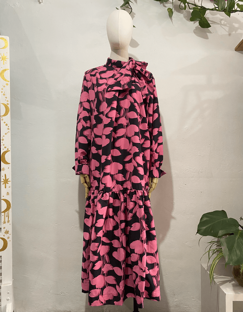 Vestido estampado rosa
