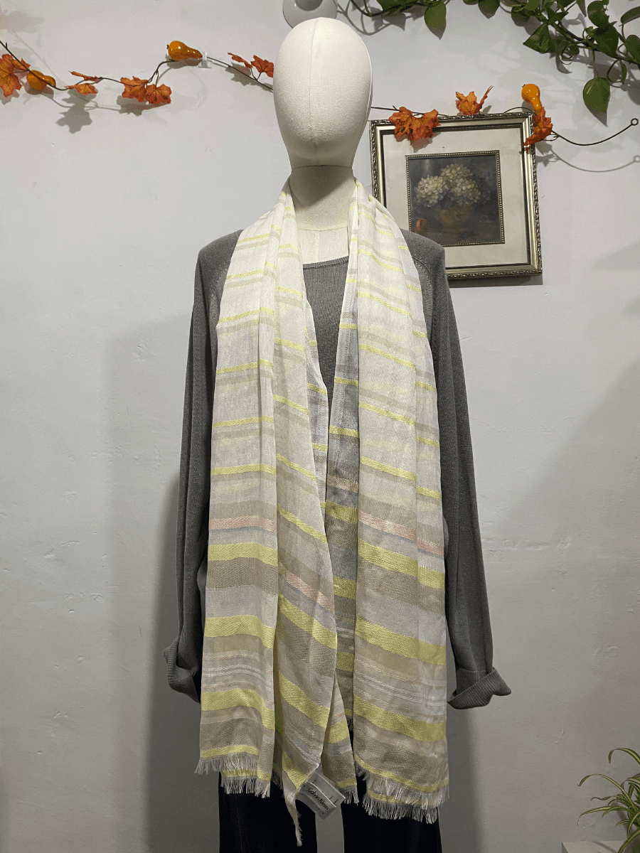 Pashmina rayada en varios tonos