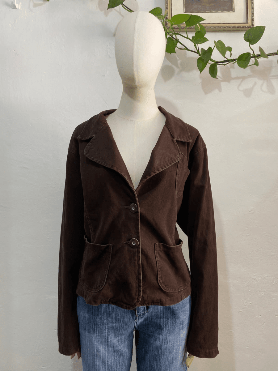 Blazer café de antelina